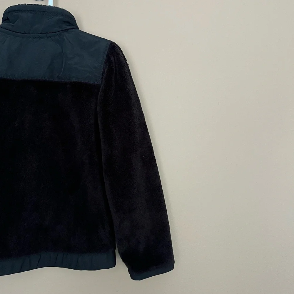 {The Children's Place} Fleece Full Zip Jacket in Black - Girls XS (4)